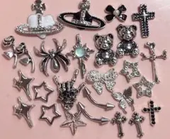 No.525 ネイルパーツ　デコパーツ　まとめ売り　セット 惑星　蜘蛛