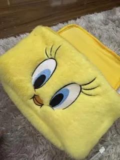 ラスト1点 即発送可 ルーニーテューンズ トゥイーティー モコモコバニティポーチ