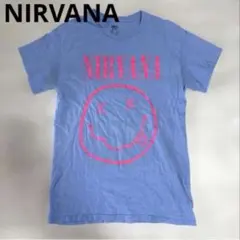 NIRVANA ニルヴァーナ Tシャツ ブルー ピンク S