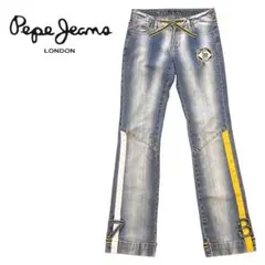 Pepe Jeans デニムパンツ ワッペン　サイドストライプ　y2kのサムネイル