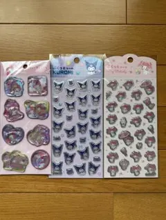 ぷくっとシール　ウォーターシール　サンリオ　マイメロ　クロミ　3枚セット