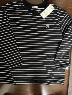 新品未使用　アーノルドパーマー　ロンt 長袖　L ボーダー　ブラック　ホワイト