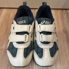 ファミリア　ASICS チェック柄 スニーカー 18.5