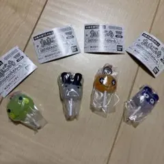 數碼寶貝 彩色糖果吊飾 四件組 飲水雞 嘴巴帕奇