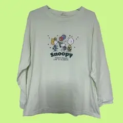 最終価格！！スヌーピー 蛍光薄グリーン 薄手ロングTシャツ サイズL