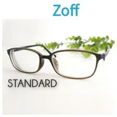 良品 Zoff ゾフ STANDARD メガネ 眼鏡 グリーン グラデ カーキ