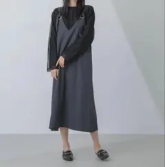 【ほぼ未使用】NANO universe前後2wayベルトストラップワンピース