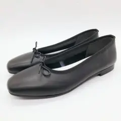 Recipe レシピ リボン フラットシューズ ブラック 24cm　531