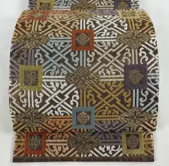 幾何学・花菱の袋帯（金色）