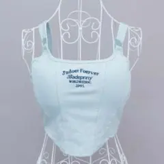 タンクトップ♡キャミソール♡カップ付き♡サイバー♡水色♡