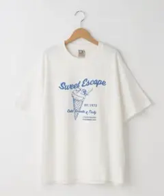 オーシャンパシフィック　半袖プリントTシャツ　白のサムネイル