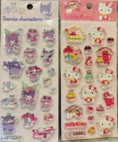 【1セットのみ♡】海外　正規品　キティ　クロミ　シャカシャカウォーターシール