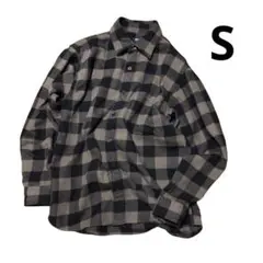 美品 ユニクロ フランネルシャツ/チェック ブラウン S 2024