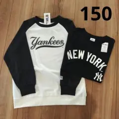 新品　MLB New York Yankees 半袖　長袖　二枚セット 150のサムネイル