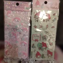 マイメロ　②ふわふわぷっくりシール・クリスタルぷっくりシール　海外正規品