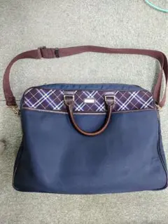 Burberry ビジネスバッグ ネイビー チェック柄のサムネイル