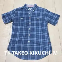 TK TAKEO KIKUCHI タケオキクチ 半袖　シャツ ブルー　メンズ　Mのサムネイル