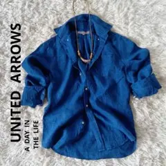 UNITED ARROWS リネン100％ 長袖ボタンダウンシャツ 麻のサムネイル