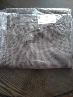 ☆GU　タックワイドチェックパンツ新品未開封品☆