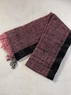 マフラー　ピンクX黒