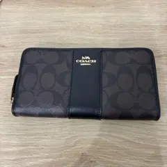 COACH 二つ折り財布 ブラウン ブラック