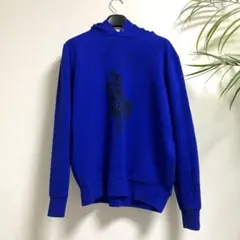 POLOラルフローレン メンズスウェットパーカー　ブルー　Mサイズ