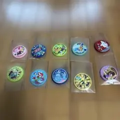 【10種】Disney Characters刺繍缶バッジビスケット2 ディズニー