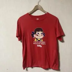 UNIQLO ペコちゃん　ミルキー　半袖Tシャツ　赤　サイズL