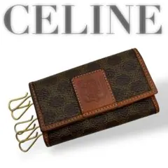 CELINE セリーヌ 6連 キーケース トリオンフ マカダム柄 ベージュ