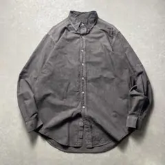 Ralph Laurenボタンダウンオックスフォードシャツ後染め墨黒グレー古着
