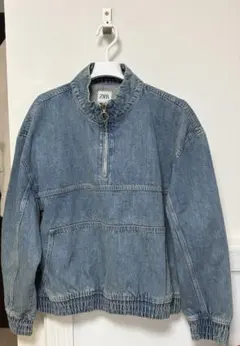 ZARA ザラ デニムジャケット ハーフジッププルオーバー　M