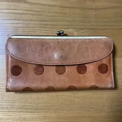 kanmiドット柄 レザー がま口 長財布のサムネイル