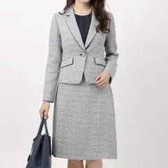 【新品タグ付き】スーツカンパニー ツイード ジャケット セットアップ 洗える 黒