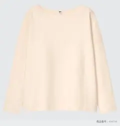 ユニクロ スフレヤーンボートネックセーター(スムース)M UNIQLO