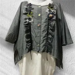 美品】オレボレブラ アルベロベロ パーカー Lsize ぶたさん 花柄 刺繍