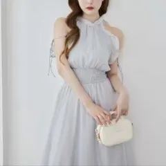 【新品未使用】アメスリロングワンピース　　グレー　ナイスクラップ