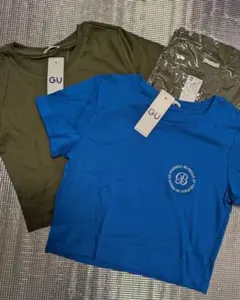【新品】タグ付き未使用　GU半袖ミニTシャツ3枚セット