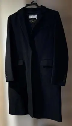 クリーニング済！マカフィー　ブラックチェスターコート