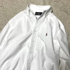Ralph Lauren オックスフォードシャツ 白 長袖 ポニー刺繍のサムネイル