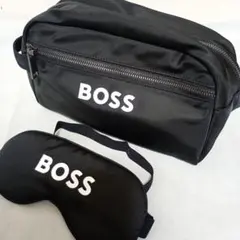 新品未使用 ヒューゴボス HUGO BOSS ポーチ&アイマスク タグ付き箱付