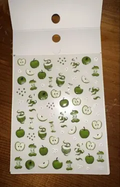 青リンゴ　ネイル　シール　ミセス　グリーンアップル　推し　青りんご