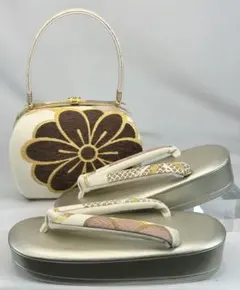 新品 日本製 振袖 正絹 袋帯地草履バッグ セット 未使用Zs1049NU様