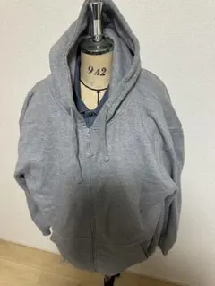 PRO CLUB ヘビーウェイト ジップパーカー グレー 4XL