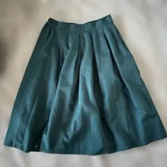 earth music&ecology グリーン フレアスカート F