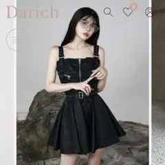 ダーリッチ ナイロンジャンパーミニワンピース FL ブラック