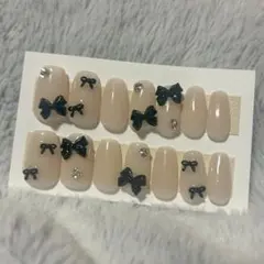 バレエコア ベージュ 韓国 ネイルチップ 推し活