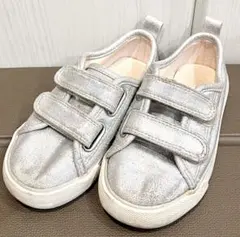 H&M シルバー　ベルクロスニーカー　キッズ　シューズ16.5cm スニーカーのサムネイル