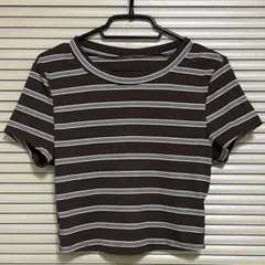 SHEIN シーイン トップス 半袖 Tシャツ ボーダー Y2K グランジ