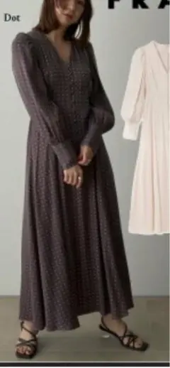 値下げ❤️春先にも！新品❤️Fray id ダークグレーロングワンピース