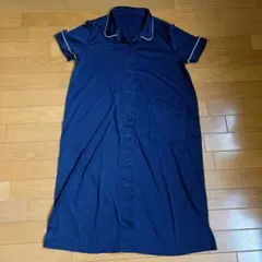 ネイビー M マタニティパジャマ ボタン付き　西松屋